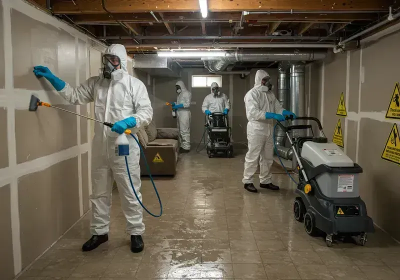 Basement Moisture Removal and Structural Drying process in Wakarusa, IN